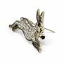 Leaping hare brooch